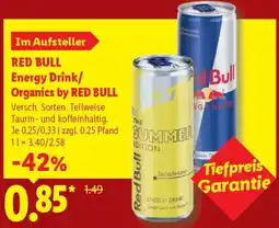 Lidl RED BULL Energy Drink/ Organics by RED BULL Angebot