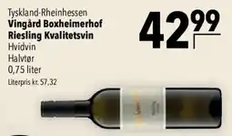 CITTI Markt Tyskland-Rheinhessen Vingård Boxheimerhof Riesling Kvalitettsvin Angebot