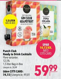 CITTI Markt Punch Club Ready to Drink Cocktails Angebot