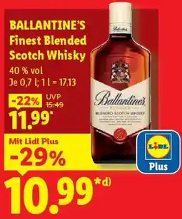 Lidl BALLANTINE'S Finest Blended Scotch Whisky Angebot