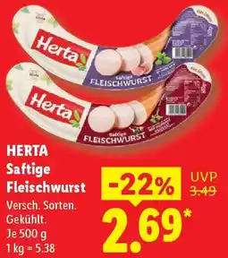 Lidl HERTA Saftige Fleischwurst Angebot