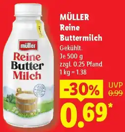 Lidl MÜLLER Reine Buttermilch Angebot