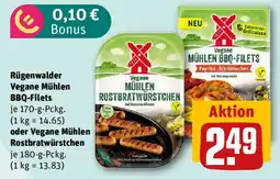 REWE Vegane MÜHLEN ROSTBRATWÜRSTCHEN Angebot