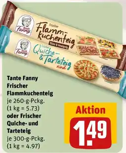 REWE Tante Fanny Frischer Flammkuchenteig Angebot