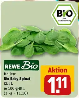 REWE REWE Bio Italien: Bio Baby Spinat Angebot