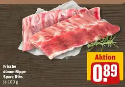 REWE Frische dünne Rippe Spare Ribs Angebot