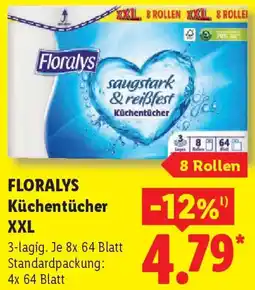 Lidl FLORALYS Küchentücher XXL Angebot