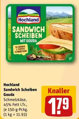 REWE Hochland Sandwich Scheiben Gouda Angebot