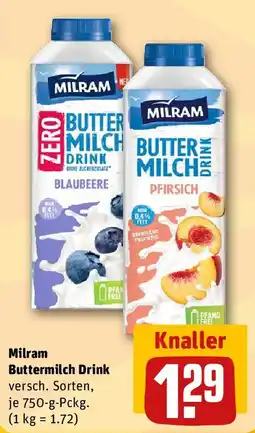 REWE Milram Buttermilch Drink Angebot
