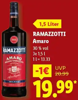 Lidl RAMAZZOTTI Amaro Angebot
