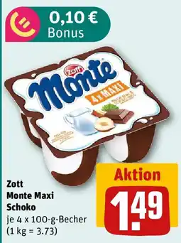 REWE Zott Monte Maxi Schoko Angebot