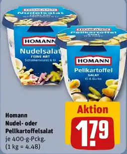 REWE Homann Nudelsalat oder Pellkartoffelsalat Angebot