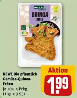 REWE REWE Bio pflanzlich Gemüse-Quinoa-Ecken Angebot