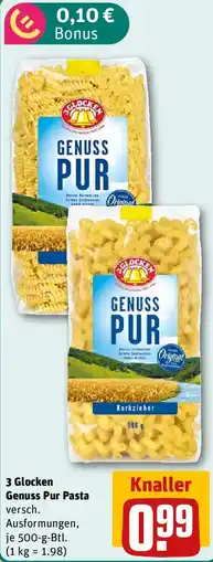 REWE 3 Glocken Genuss Pur Pasta Angebot