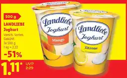 Lidl LANDLIEBE Joghurt Angebot