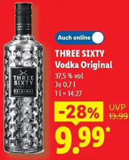 Lidl THREE SIXTY Vodka Original Angebot