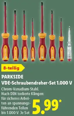 Lidl PARKSIDE VDE-Schraubendreher-Set 1.000 V Angebot