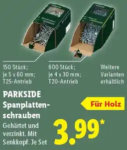 Lidl PARKSIDE Spanplattenschrauben Angebot