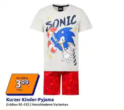 Action Kurzer Kinder-Pyjama Angebot