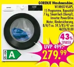 Möbel Boss GORENJE Waschmaschine Angebot