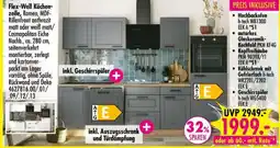 Möbel Boss Flex-Well Küchenzeile, Romeo, MDF-Rillenfront anthrazit matt oder weiß matt/Cosmopolitan Eiche Nachb., ca. 280 cm Angebot