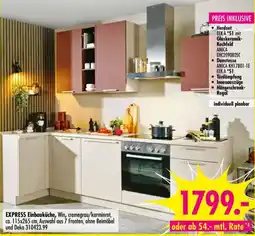 Möbel Boss EXPRESS Einbauküche, Win, cremegrau/karminrot Angebot