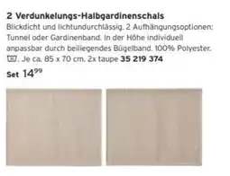 Tchibo 2 Verdunkelungs-Halbgardinenschals Angebot