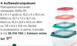 Tchibo 4 Aufbewahrungsdsosen Angebot