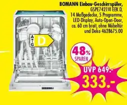Möbel Boss BOMANN Einbau-Geschirrspüler Angebot