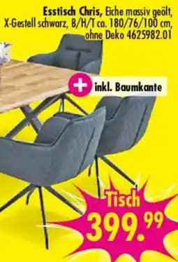 Möbel Boss Esstisch Chris, Eiche massiv geölt Angebot