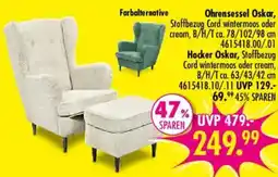 Möbel Boss Ohrensesssel Oskar, Hocker Oskar Angebot