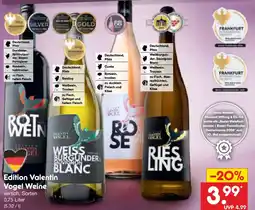 Netto Marken-Discount Edition Valentint Vogel Weine Angebot