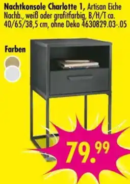 Möbel Boss Nachtkonsole Charlotte 1, Artisan Eiche Angebot