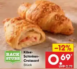 Netto Marken-Discount BACK STUBE Käse-Schinken-Croissant Angebot