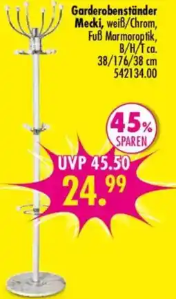 Möbel Boss Garderobenständer Mecki, weiß/Chrom Angebot