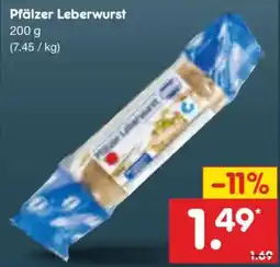 Netto Marken-Discount Pfälzer Leberwurst Angebot
