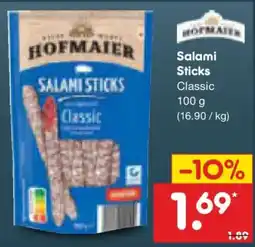 Netto Marken-Discount HOFMAIER Salami Sticks Classic Angebot