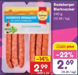 Netto Marken-Discount Radeberger Bierknacker Angebot