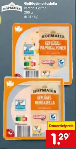 Netto Marken-Discount Hofmaier Geflügel-Mortadella Angebot