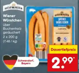 Netto Marken-Discount SCHOFMAIER Wiener Würstchen Angebot