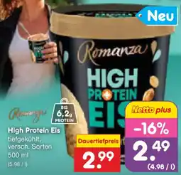 Netto Marken-Discount Romananza High Protein Eis Angebot