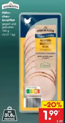 Netto Marken-Discount HOFMAIER Hähnchenbrustfilet Angebot