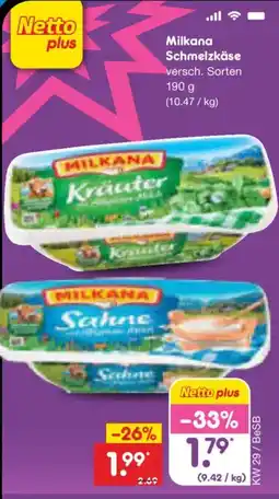 Netto Marken-Discount Milkana Schmelzkäse Angebot