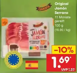 Netto Marken-Discount Original Jamón Serrano Angebot