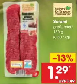 Netto Marken-Discount Salami geräuchert Angebot