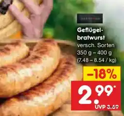 Netto Marken-Discount Geflügelbratwurst Angebot