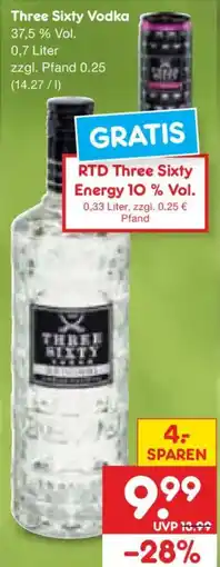 Netto Marken-Discount Three Sixty Vodka Angebot