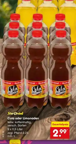 Netto Marken-Discount StarDrink Cola oder Limonaden Angebot