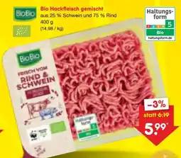 Netto Marken-Discount BioBio Bio Hackfleisch gemischt Angebot