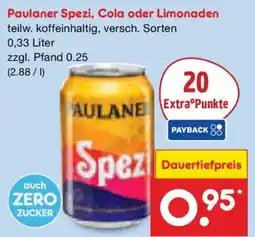 Netto Marken-Discount Paulaner Spezi Angebot